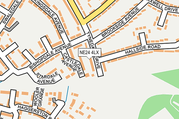 NE24 4LX map - OS OpenMap – Local (Ordnance Survey)