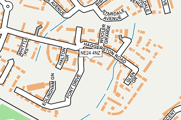 NE24 4NZ map - OS OpenMap – Local (Ordnance Survey)
