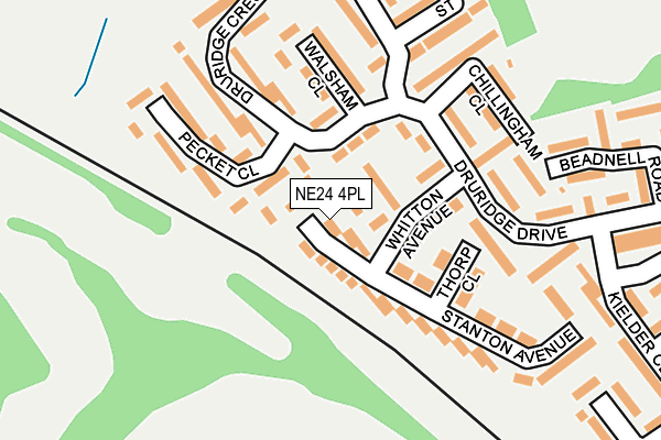 NE24 4PL map - OS OpenMap – Local (Ordnance Survey)