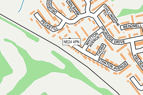 NE24 4PN map - OS OpenMap – Local (Ordnance Survey)