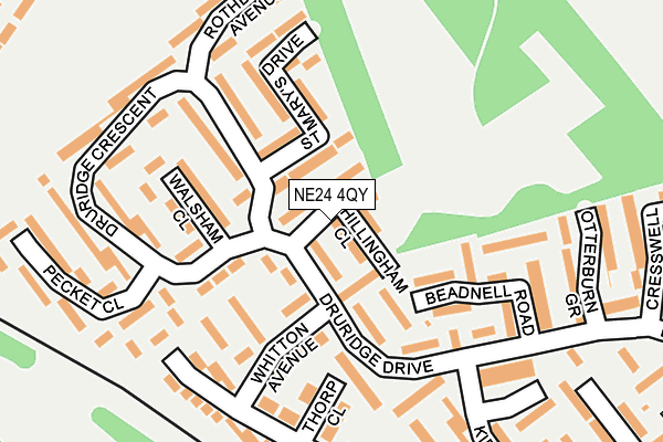 NE24 4QY map - OS OpenMap – Local (Ordnance Survey)