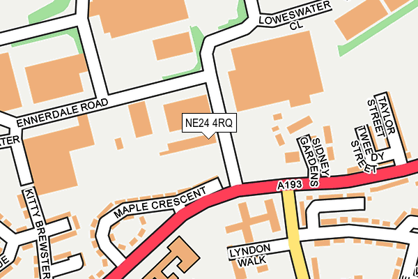 NE24 4RQ map - OS OpenMap – Local (Ordnance Survey)