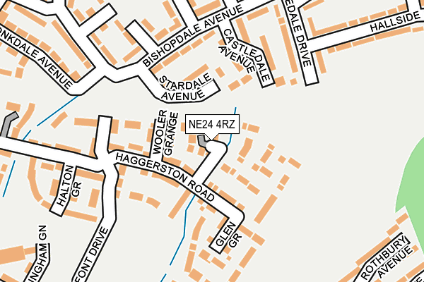NE24 4RZ map - OS OpenMap – Local (Ordnance Survey)