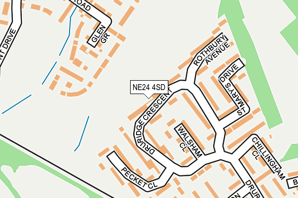 NE24 4SD map - OS OpenMap – Local (Ordnance Survey)