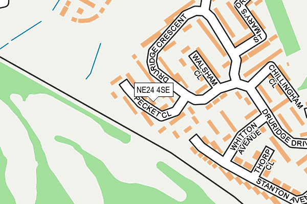 NE24 4SE map - OS OpenMap – Local (Ordnance Survey)