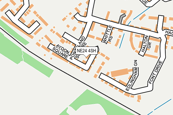 NE24 4SH map - OS OpenMap – Local (Ordnance Survey)
