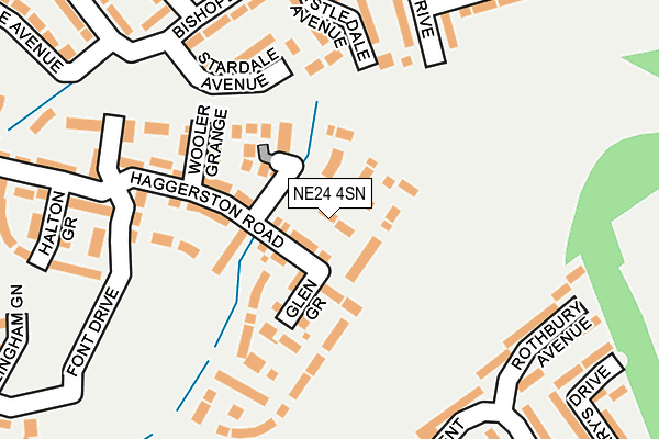 NE24 4SN map - OS OpenMap – Local (Ordnance Survey)