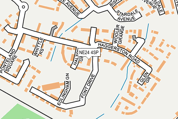 NE24 4SP map - OS OpenMap – Local (Ordnance Survey)