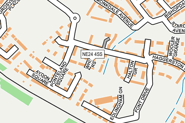 NE24 4SS map - OS OpenMap – Local (Ordnance Survey)
