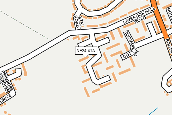 NE24 4TA map - OS OpenMap – Local (Ordnance Survey)