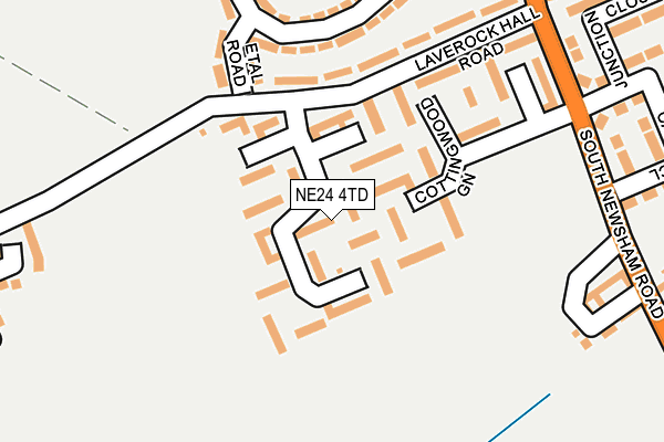 NE24 4TD map - OS OpenMap – Local (Ordnance Survey)