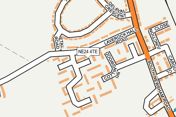 NE24 4TE map - OS OpenMap – Local (Ordnance Survey)