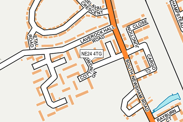 NE24 4TG map - OS OpenMap – Local (Ordnance Survey)
