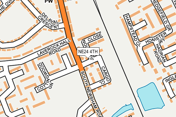 NE24 4TH map - OS OpenMap – Local (Ordnance Survey)