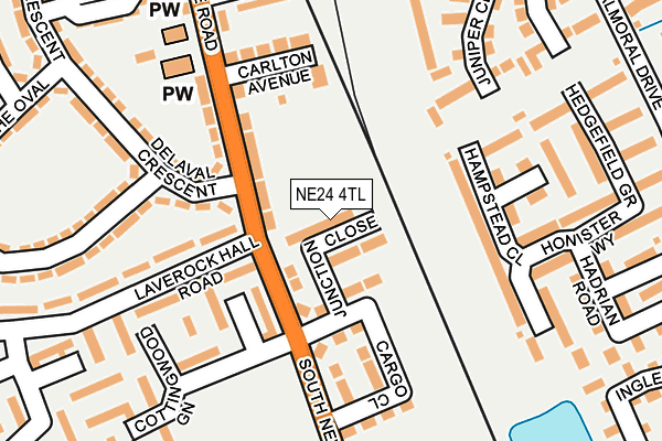 NE24 4TL map - OS OpenMap – Local (Ordnance Survey)