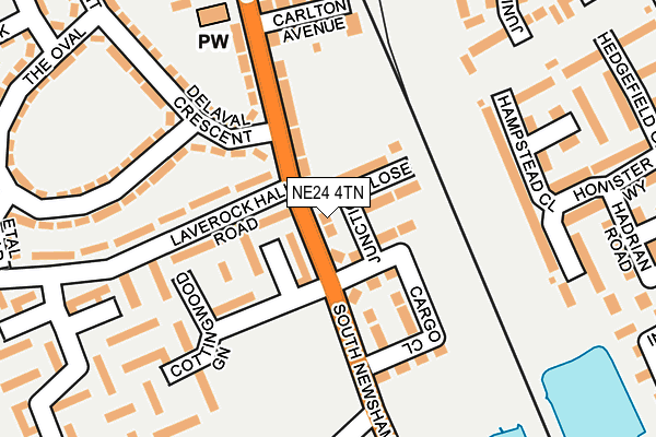 NE24 4TN map - OS OpenMap – Local (Ordnance Survey)