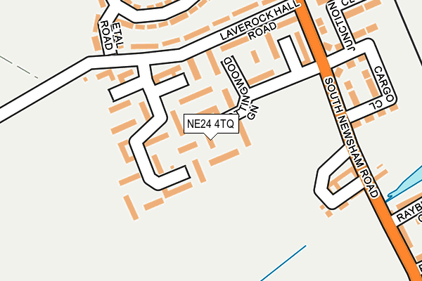 NE24 4TQ map - OS OpenMap – Local (Ordnance Survey)