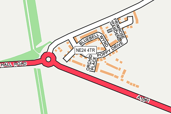 NE24 4TR map - OS OpenMap – Local (Ordnance Survey)