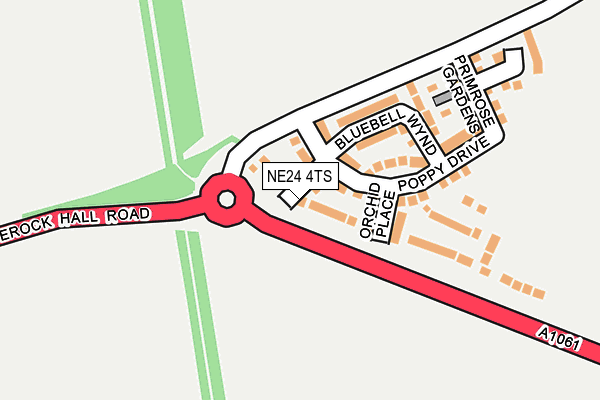 NE24 4TS map - OS OpenMap – Local (Ordnance Survey)