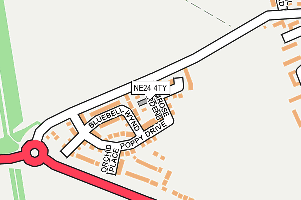 NE24 4TY map - OS OpenMap – Local (Ordnance Survey)
