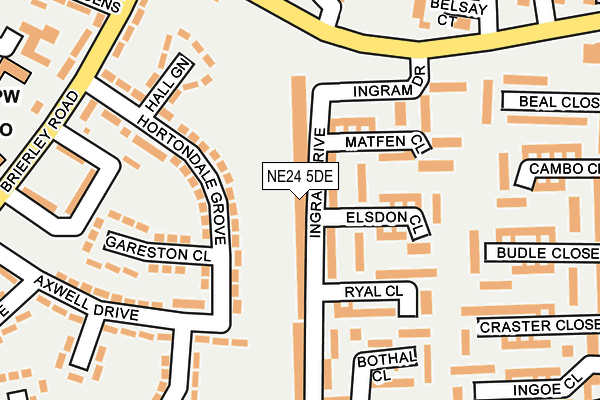 NE24 5DE map - OS OpenMap – Local (Ordnance Survey)