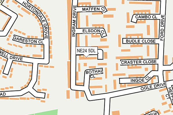 NE24 5DL map - OS OpenMap – Local (Ordnance Survey)
