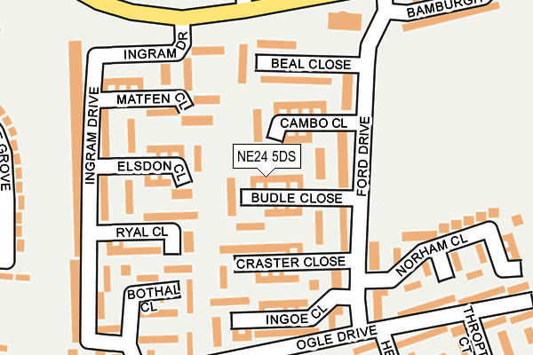 NE24 5DS map - OS OpenMap – Local (Ordnance Survey)