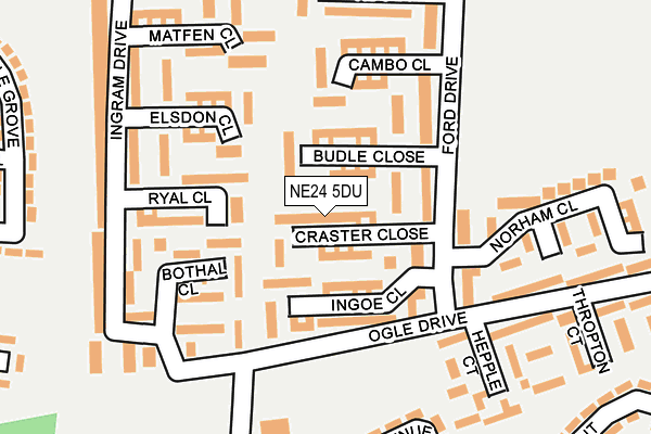 NE24 5DU map - OS OpenMap – Local (Ordnance Survey)