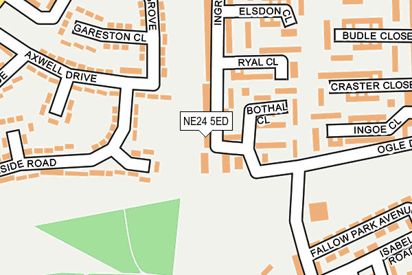 NE24 5ED map - OS OpenMap – Local (Ordnance Survey)