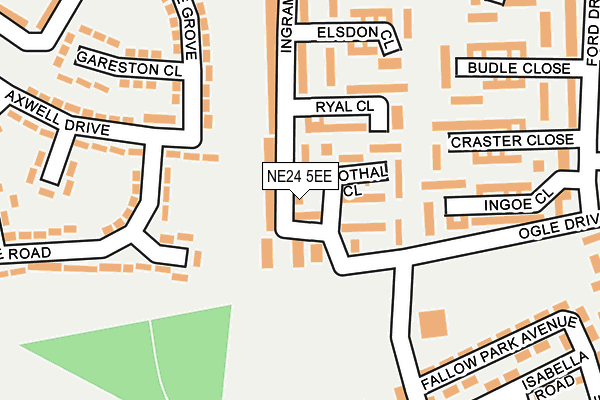 NE24 5EE map - OS OpenMap – Local (Ordnance Survey)