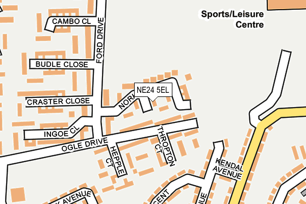 NE24 5EL map - OS OpenMap – Local (Ordnance Survey)