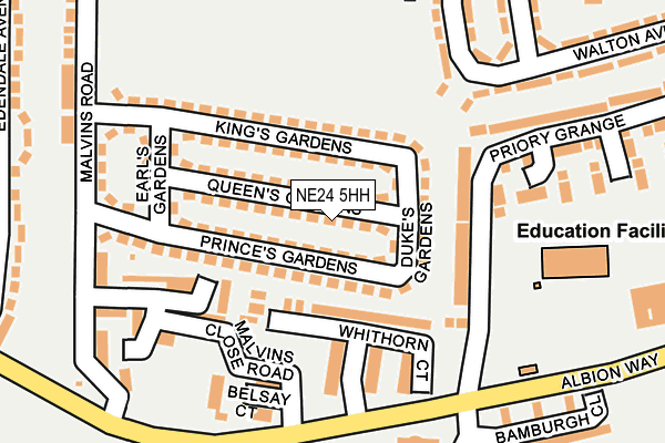 NE24 5HH map - OS OpenMap – Local (Ordnance Survey)