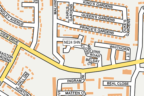 NE24 5HN map - OS OpenMap – Local (Ordnance Survey)