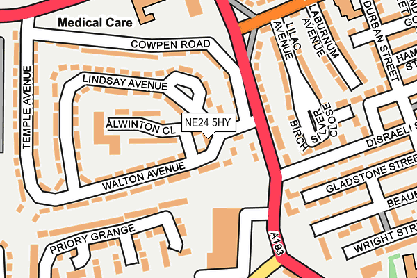 NE24 5HY map - OS OpenMap – Local (Ordnance Survey)