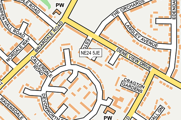 NE24 5JE map - OS OpenMap – Local (Ordnance Survey)