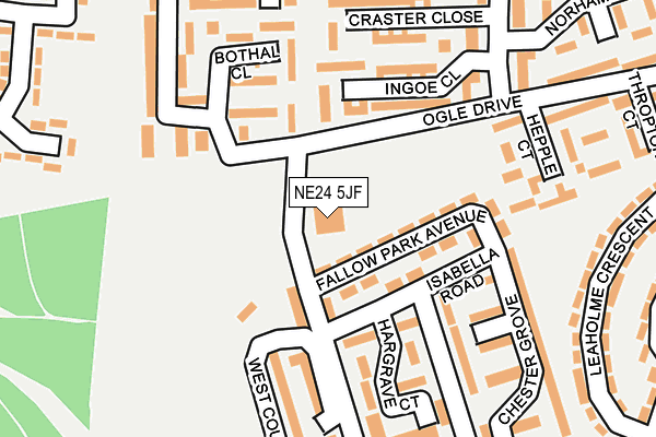 NE24 5JF map - OS OpenMap – Local (Ordnance Survey)