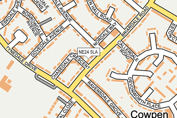 NE24 5LA map - OS OpenMap – Local (Ordnance Survey)