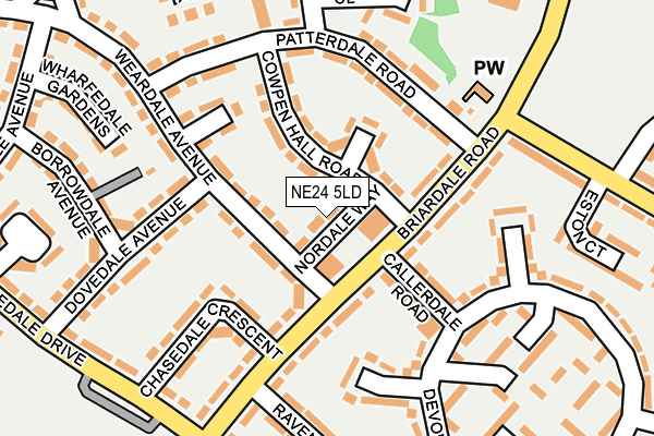 NE24 5LD map - OS OpenMap – Local (Ordnance Survey)