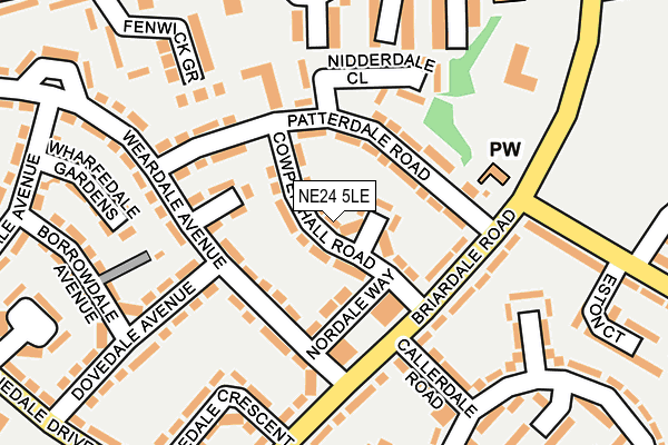 NE24 5LE map - OS OpenMap – Local (Ordnance Survey)