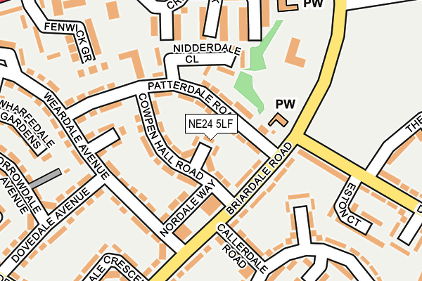 NE24 5LF map - OS OpenMap – Local (Ordnance Survey)