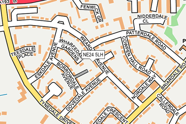 NE24 5LH map - OS OpenMap – Local (Ordnance Survey)