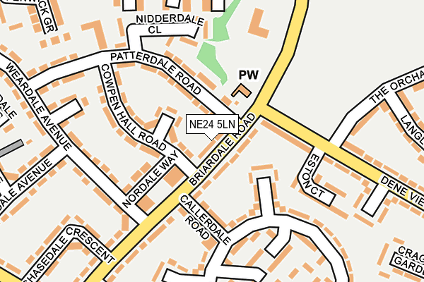 NE24 5LN map - OS OpenMap – Local (Ordnance Survey)