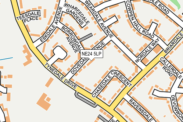 NE24 5LP map - OS OpenMap – Local (Ordnance Survey)