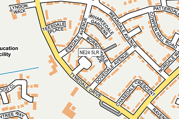 NE24 5LR map - OS OpenMap – Local (Ordnance Survey)