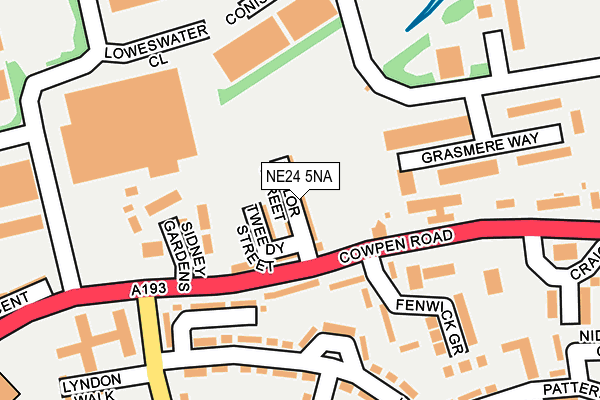 NE24 5NA map - OS OpenMap – Local (Ordnance Survey)