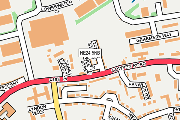 NE24 5NB map - OS OpenMap – Local (Ordnance Survey)