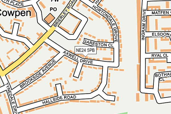 NE24 5PB map - OS OpenMap – Local (Ordnance Survey)