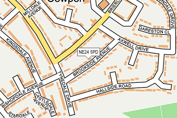 NE24 5PD map - OS OpenMap – Local (Ordnance Survey)
