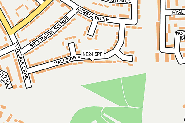 NE24 5PF map - OS OpenMap – Local (Ordnance Survey)