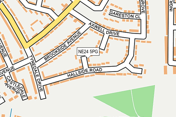 NE24 5PG map - OS OpenMap – Local (Ordnance Survey)